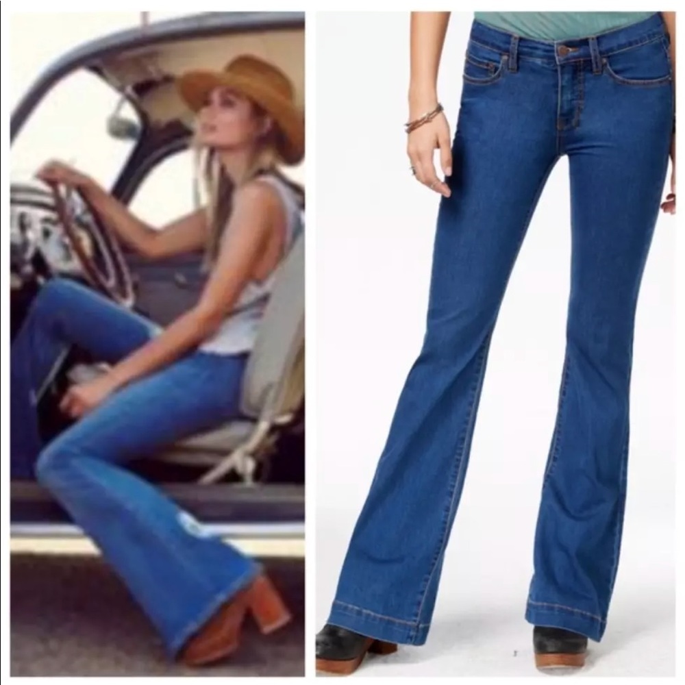 NWT Free People Dallas stretch flare jeans midrise
